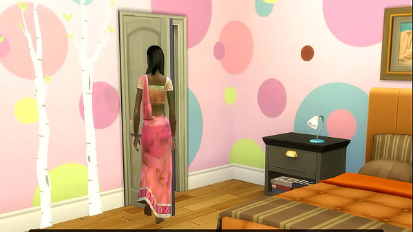 印度继父在女儿的床上盖着羽绒被，因为房间太冷，他没想到女儿会赤身裸体躺在床上