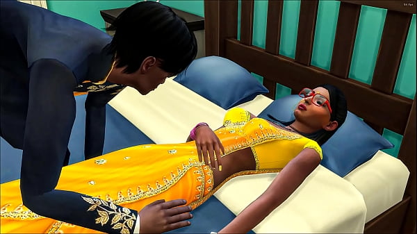 Anh trai kế đang buồn ngủ của Ấn Độ đã đến phòng chị kế của mình và nằm trên giường cạnh cô ấy, không thể kiềm chế được việc trèo lên người cô ấy và mời cô ấy làm tình bằng miệng - Indian Sex